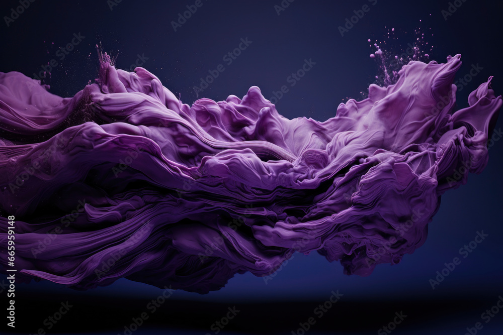 Obraz premium purple abstract paint background, texture art. floating colored ink on water. card for holiday, presentation, website.