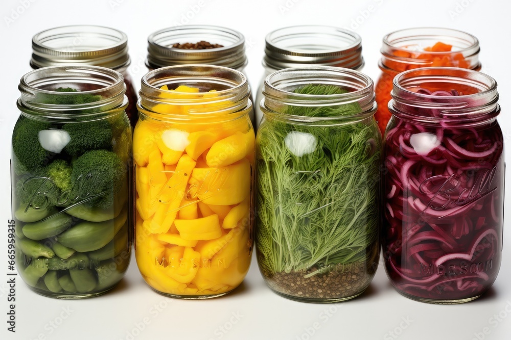 Pickling Food Stored Canning Food Jars of Canned Vegetables Preserved in Glass Storage,Generative Ai Pickling Food Stored Canning Food Jars of Canned Vegetables Preserved in Glass Storage,Generative Ai