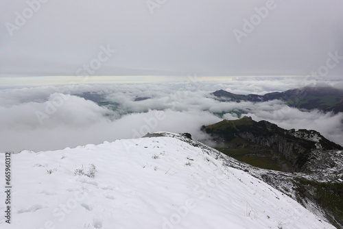 The view from the top of Schaefler mountain, Switzerland