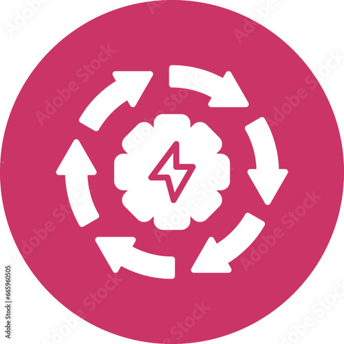 Recycle Energy Icon Style