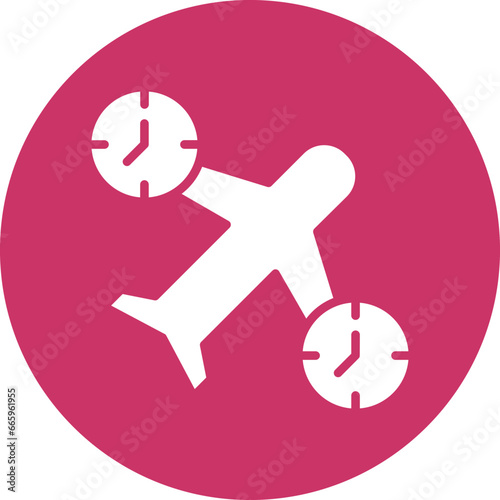 Jet Lag Icon Style