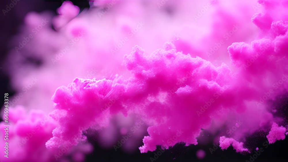 pink dust smoke abstract particles. AI Generated