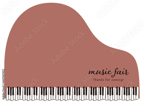 Piano recital poster　ピアノの発表会ポスター