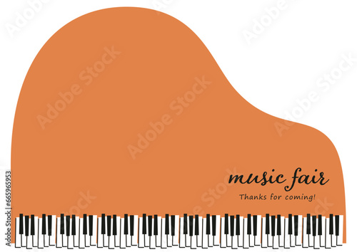 Piano recital poster　ピアノの発表会ポスター
