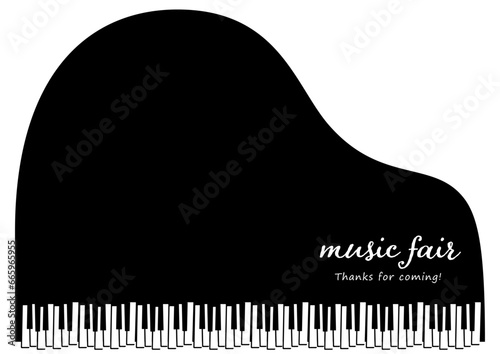 Piano recital poster　ピアノの発表会ポスター