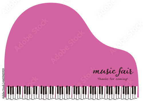 Piano recital poster　ピアノの発表会ポスター