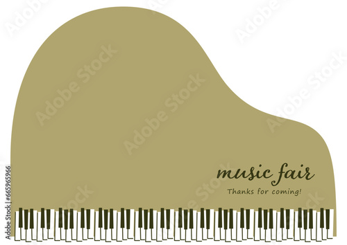Piano recital poster　ピアノの発表会ポスター