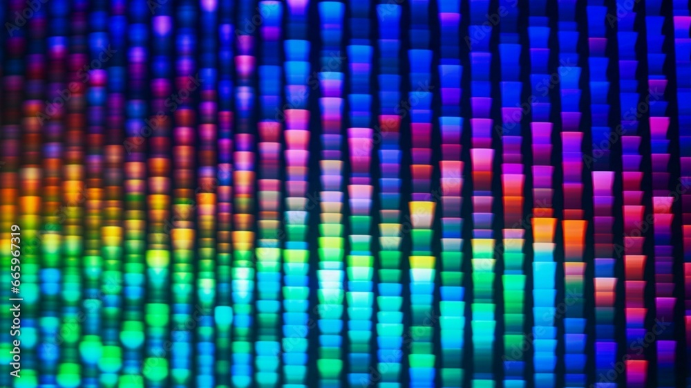 Wall of abstract colorful lights background