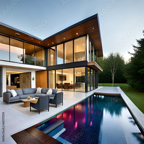 Beautiful house and glass © Mazhar