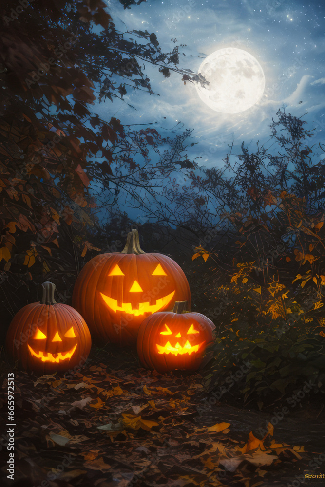 halloween pumpkin in the night halloween pumpkin in the night