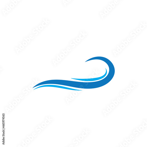 water wave logo, beach waves, sea, vector design © Tio