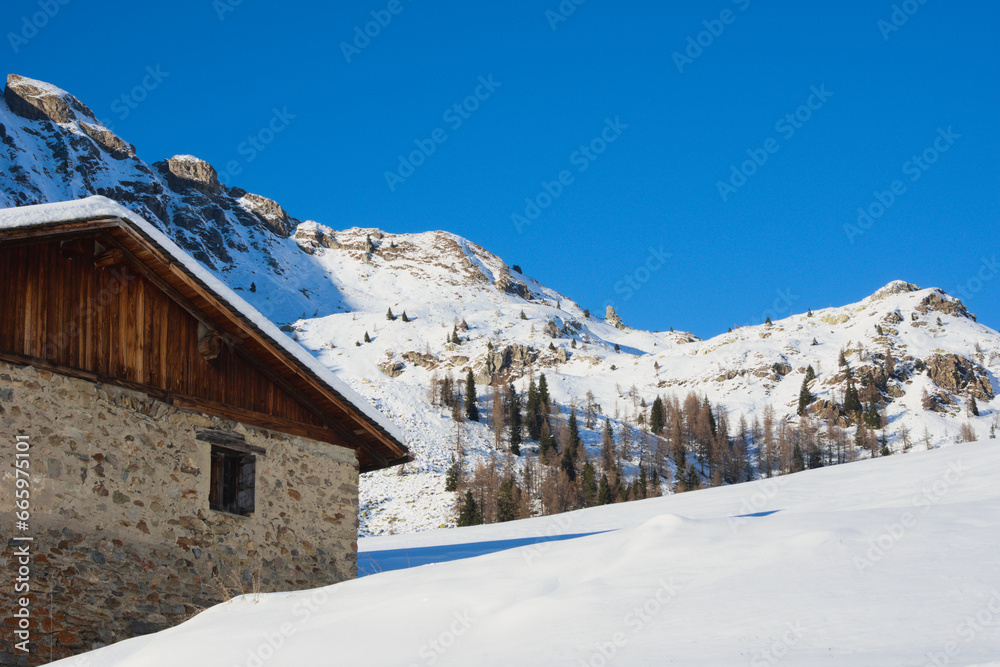 Rural buildings in the Italian Alps