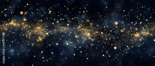 luxury christmas pattern, abstract starry night illustration, metallic gold and midnight blue