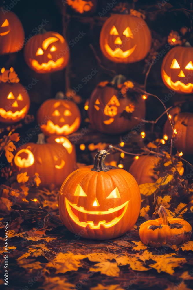 jack o lantern halloween pumpkin on the garden jack o lantern halloween pumpkin on the garden