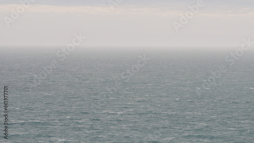 stormy mediterranean sea with cloudy weather and soft light