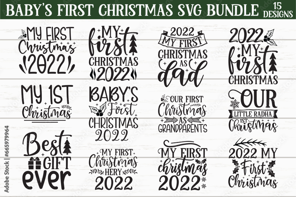 baby’s first christmas SVG bundle