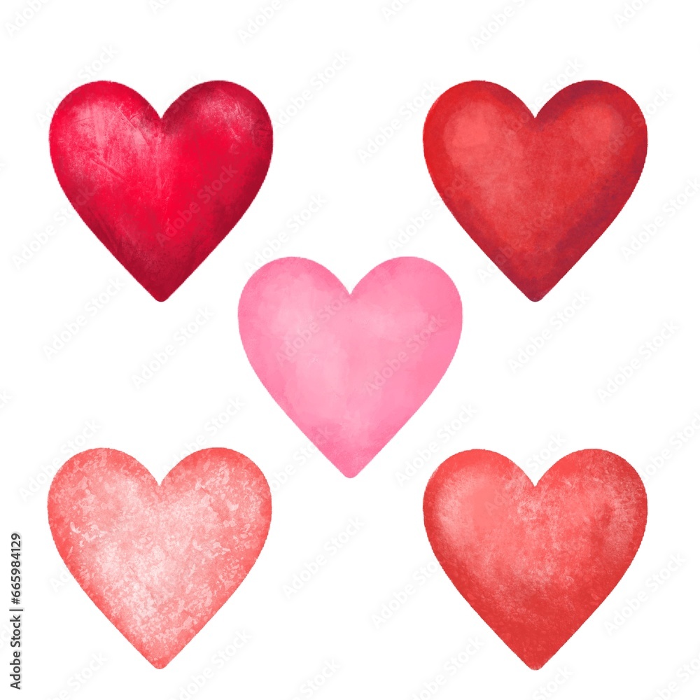 Valentine’s Day, set of hearts. Design heart elements for valentine.