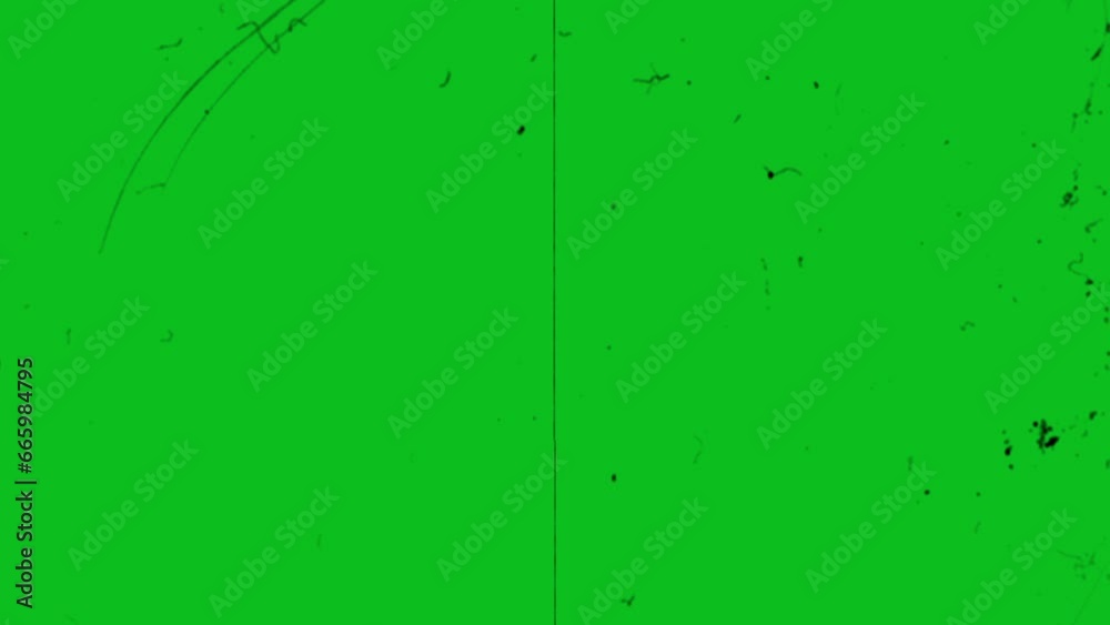 Scratch effect on green screen. Scratch texture. TV screen with