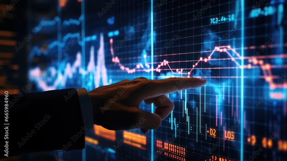 Businessman checking big data information. Businessman checking big data information.