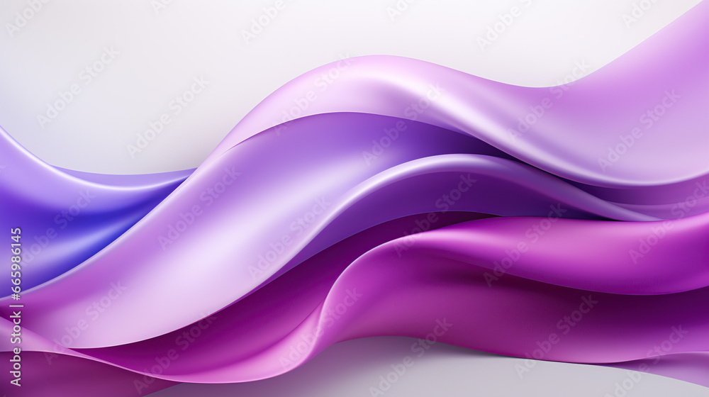 Fototapeta premium A Purple Wave of Inspiration: Dynamic Abstract Purple Wave on White Color Background