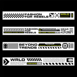 Futuristic Stripe line clothing streetwear design template	