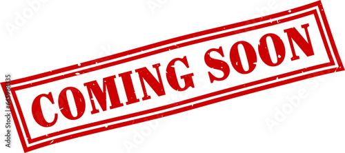 Coming soon square grunge rubber stamp