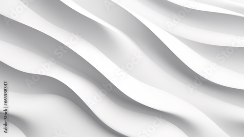 White stripes waves surface, deformed bands surface with soft light, modern bright background © alisaaa