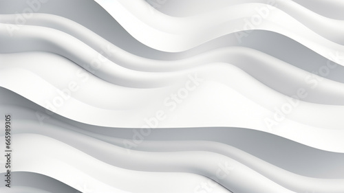 White stripes waves surface, deformed bands surface with soft light, modern bright background