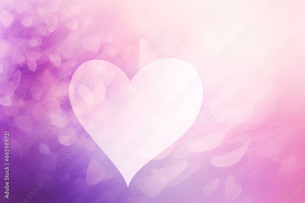 Soft pink and purple background with heart-shaped overlay. Generative AI