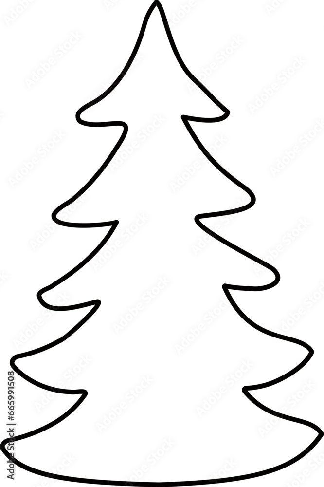 Christmas tree outline Christmas tree outline
