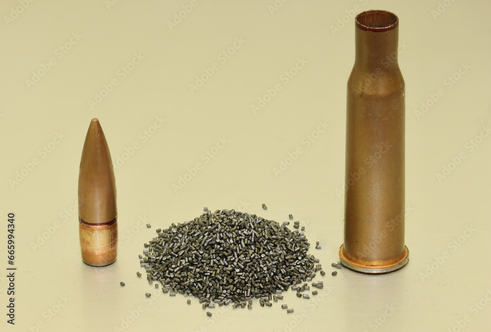 firearm cartridge , basic parts of the cartridge Stock Photo Adobe Stock