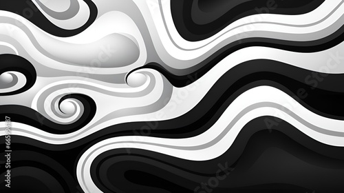 Sleek and modern black and white abstract background, ideal for minimalist designs, By Generative AI.