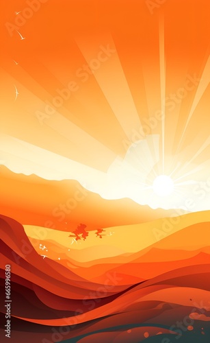 Nature s Majesty  Breathtaking Landscape Vector Illustration  Ideal for Showcasing the Beauty of the Natural World  by Generative AI.