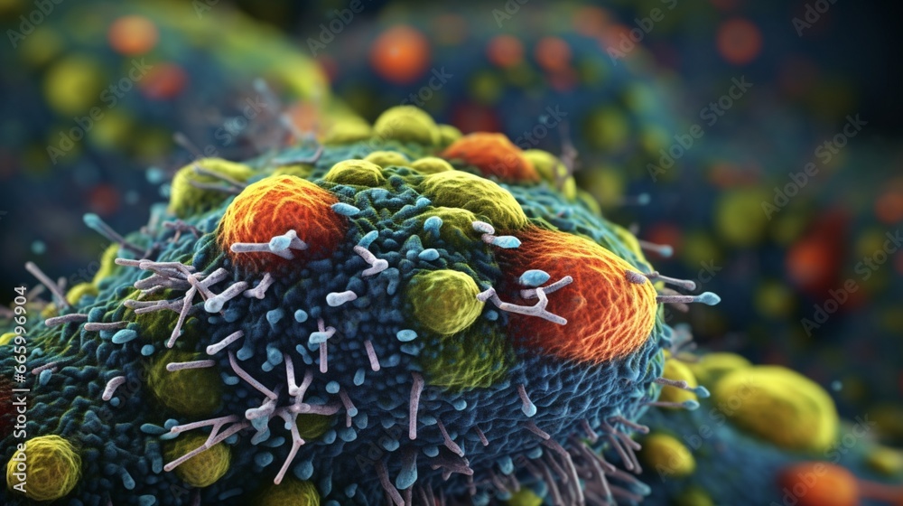 bacteria 4K.Generative AI bacteria 4K.Generative AI