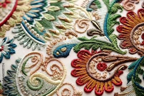 flower thread embroidery