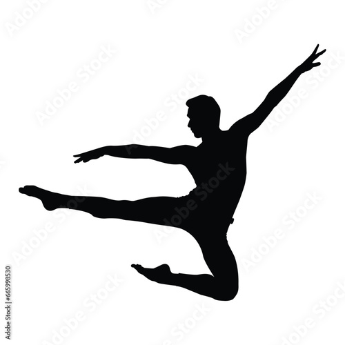 Marshall dance.dance competition. vector silhouette Marshall art dance competition.