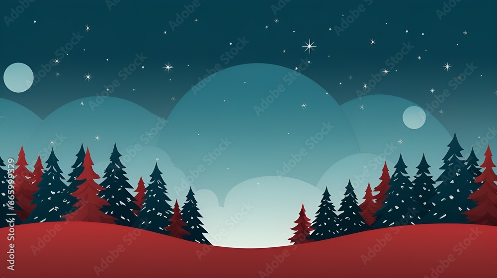 Snowy Serenity, Winter Snowy Landscape Vector Illustration, ,winter snowy landscape tranquil Beauty of Winter, by Generative AI.
