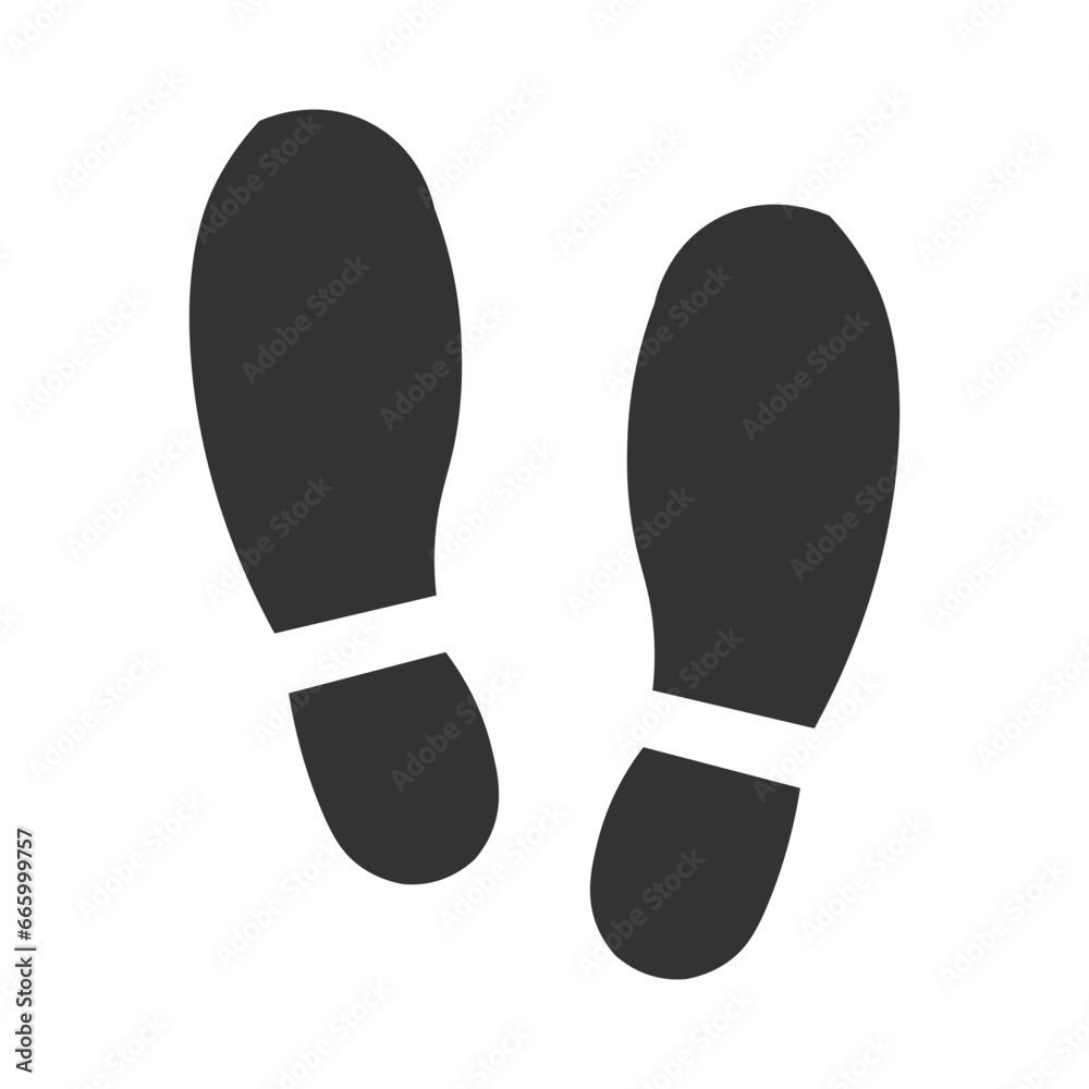 Footprints icon. Step symbol vector ilustration. Footprints icon. Step symbol vector ilustration.