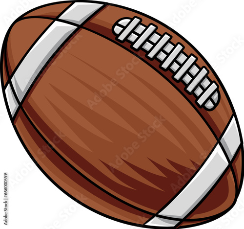 An American Football ball cartoon sports icon illustration