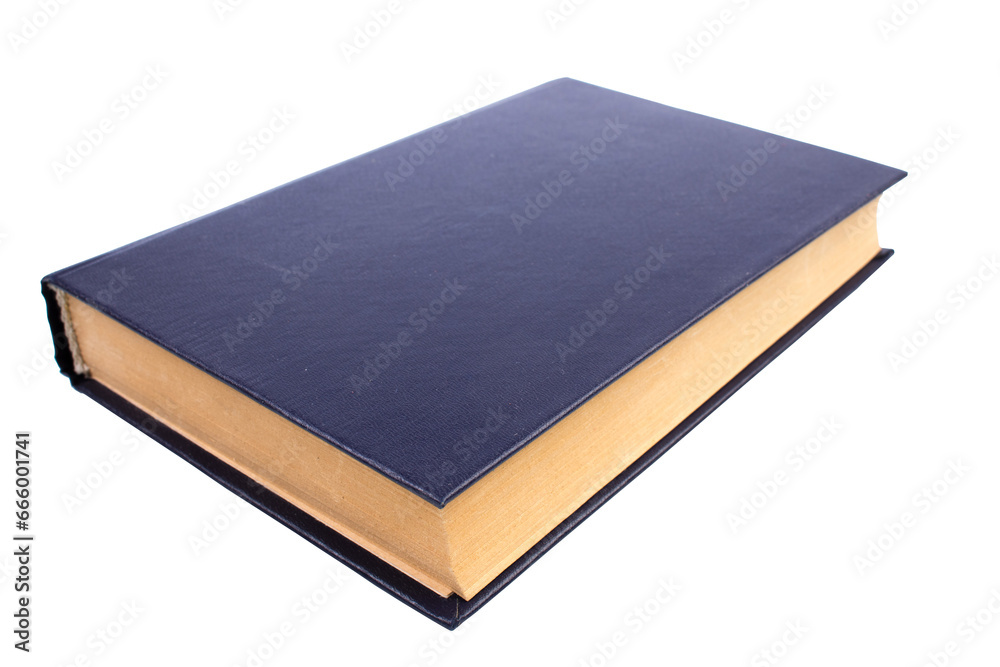 New hardcover book on white background. Copy space for text. New hardcover book on white background. Copy space for text.