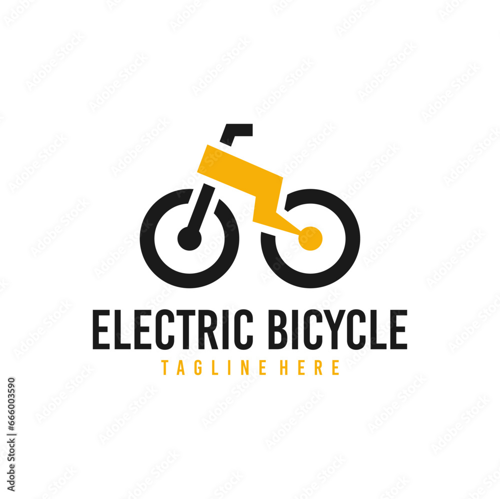 Electric Bicycle logo concept icon vector. Simple design modern electric bike tecnology vector. Electric Bicycle logo concept icon vector. Simple design modern electric bike tecnology vector.