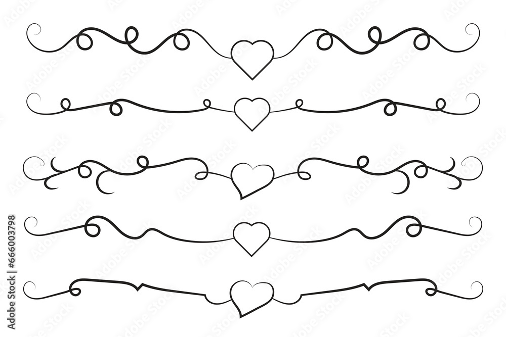 Filigree curly Calligraphic Heart, Fancy Line Flourishes Swirls hearts, curve romantic love separator, Valentines Day divider flourish Swirl, Calligraphy Flourish lettering header hearts scroll Filigree curly Calligraphic Heart, Fancy Line Flourishes Swirls hearts, curve romantic love separator, Valentines Day divider flourish Swirl, Calligraphy Flourish lettering header hearts scroll
