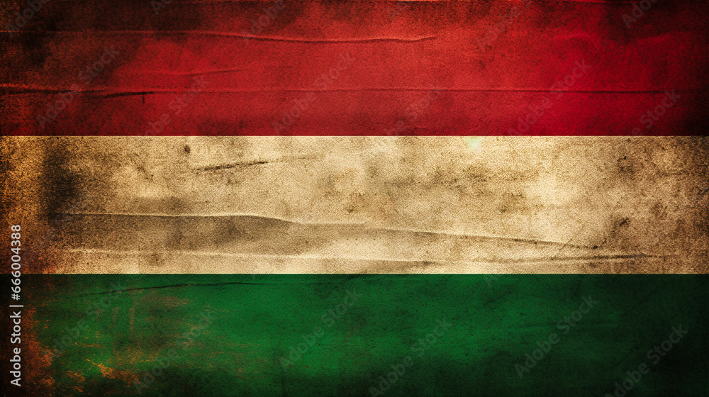 Austria-Hungary flag background with wood texture