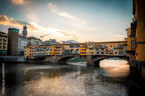 Ponte Vecchio Florence, Italy. Firenze. Florenz. Italia, Bridge. Brücke. Fluß