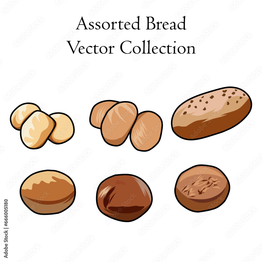 Assorted Bread Vector Style Collection