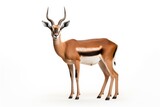 A majestic antelope standing gracefully in a pristine white setting created with Generative AI technology