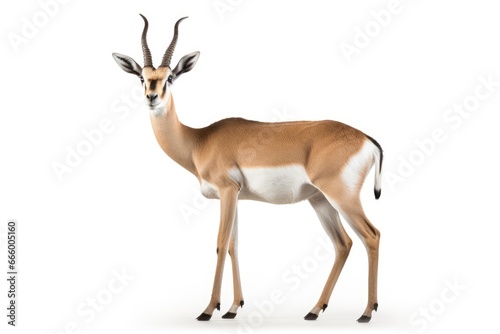 A majestic gazelle in a pristine setting created with Generative AI technology