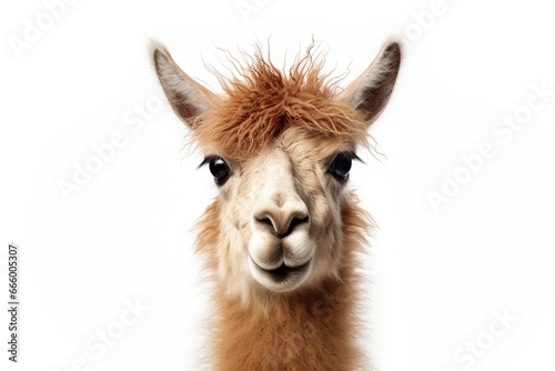 A curious llama posing for the camera created with Generative AI technology © Karlaage