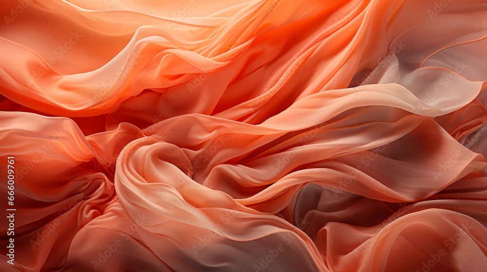Vibrant hues of peach and orange dance across the delicate fabric, beckoning to be touched and embraced in a burst of warmth and passion Vibrant hues of peach and orange dance across the delicate fabric, beckoning to be touched and embraced in a burst of warmth and passion