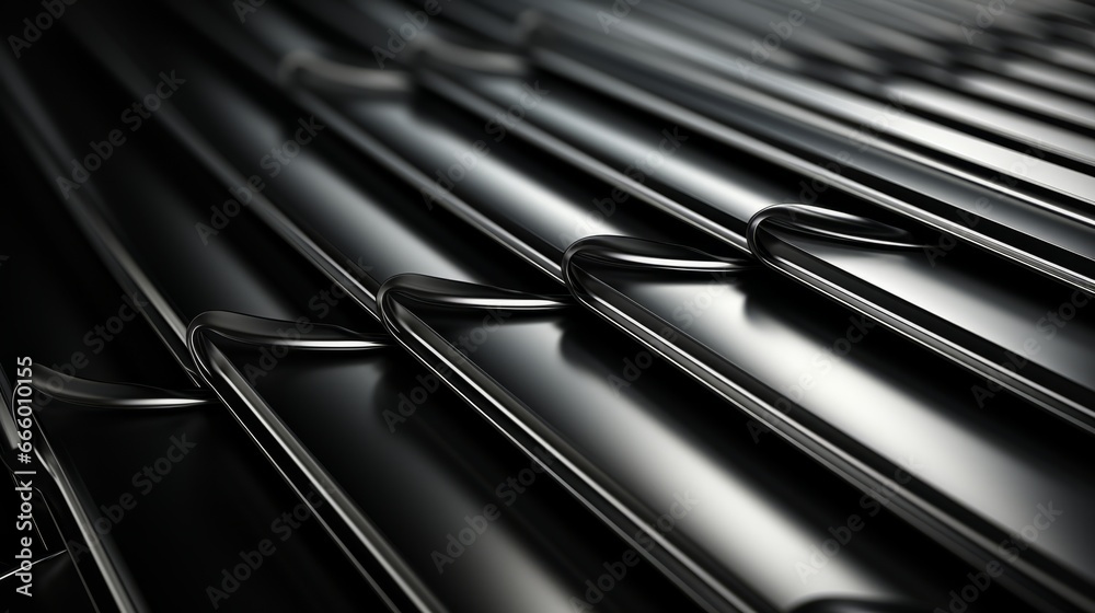 A stark and rigid portrayal of industrial strength captured through the smooth monochromatic lines of steel A stark and rigid portrayal of industrial strength captured through the smooth monochromatic lines of steel